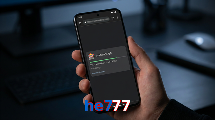 Main screen of He777 apk page for PK players
